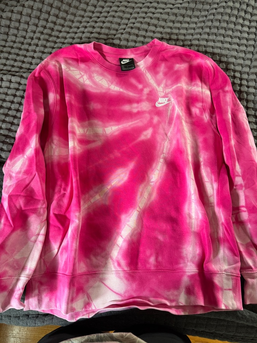 Nike Pink Tie-Dye Crewneck Sweatshirt